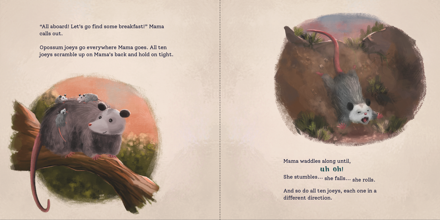 Mama Opossum's Misadventures: A Countdown with Nocturnal Critters